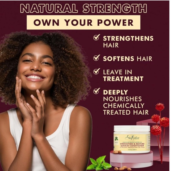 SheaMoisture 100% Pure Jamaican Black Castor Oil LeaveIn for Damaged Hair 11.5oz - Picture 8 of 13